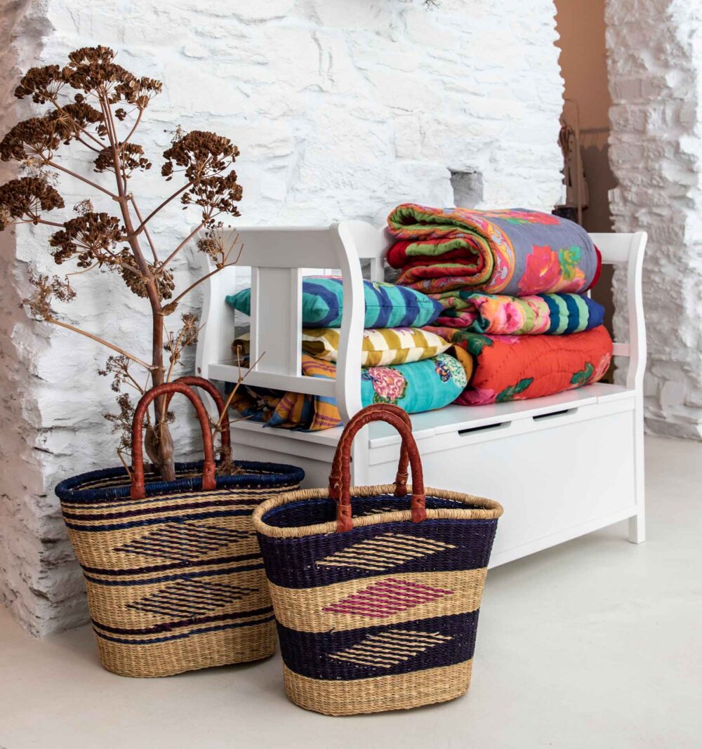 Straw beach bag