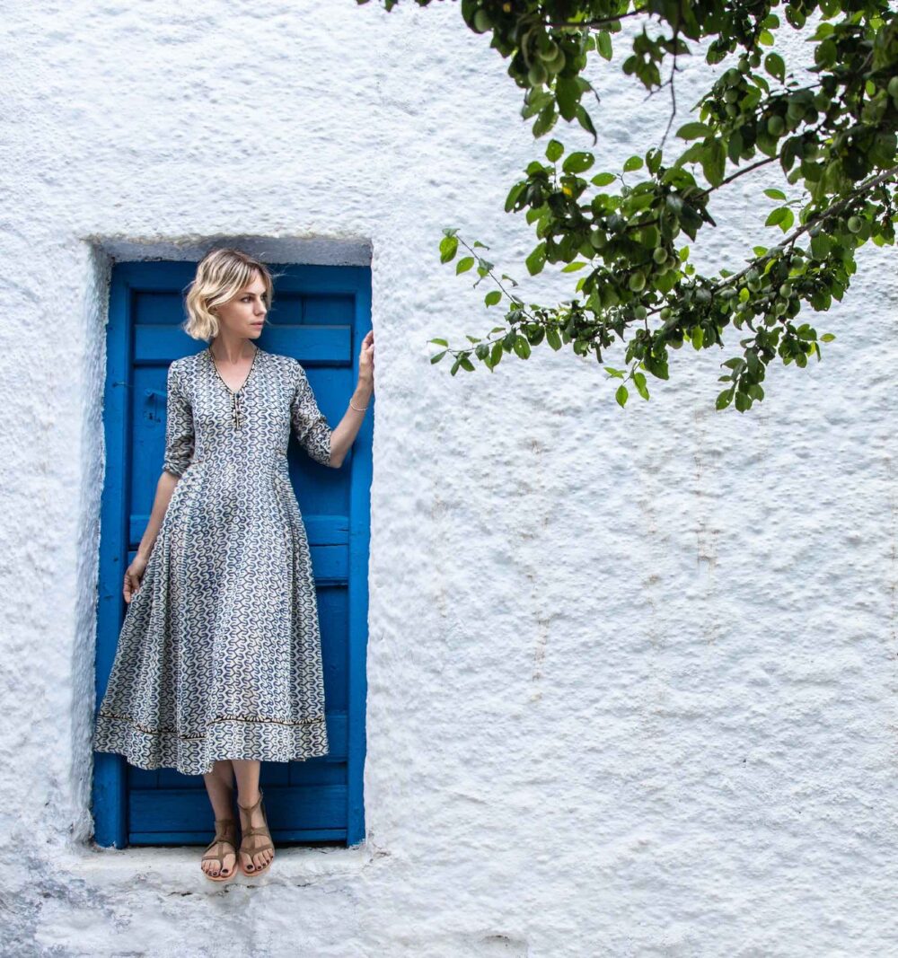 Sufi dress in blue - Image 6