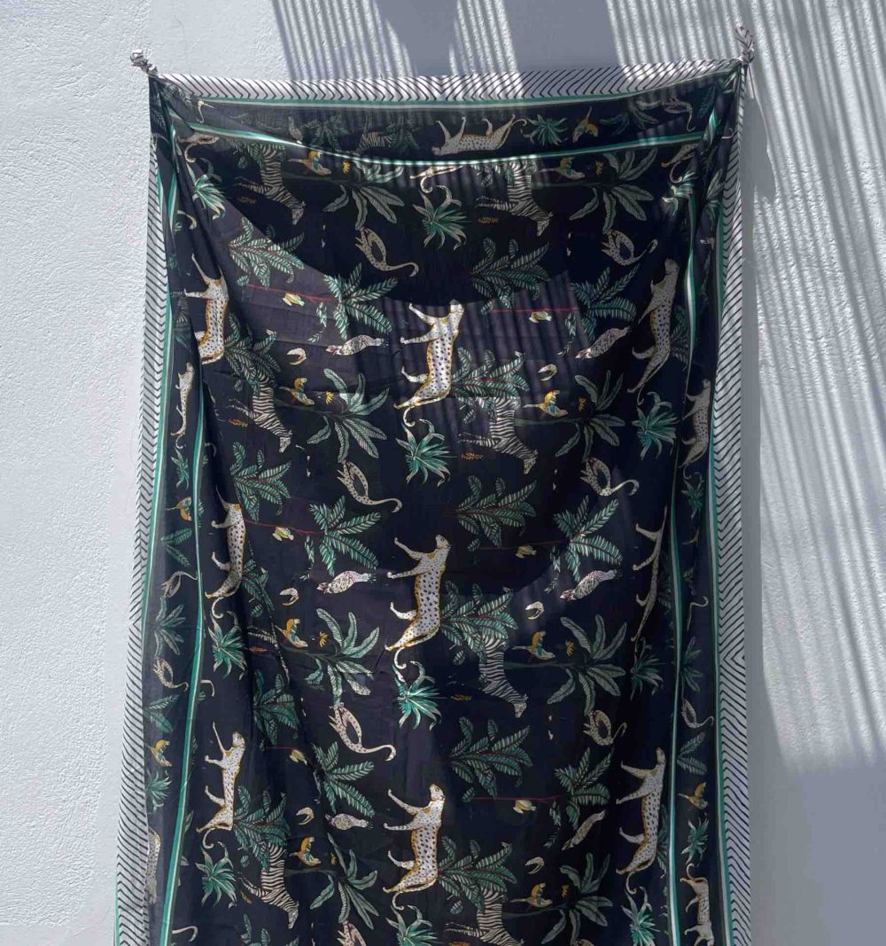 Cotton Pareo in Black