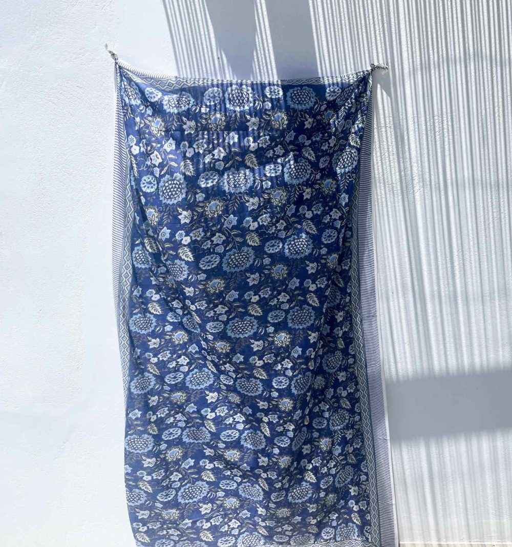 Cotton Pareo in Blue