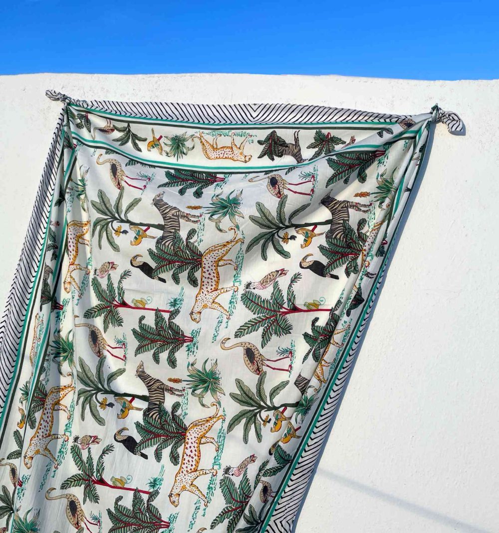 Cotton Pareo in White