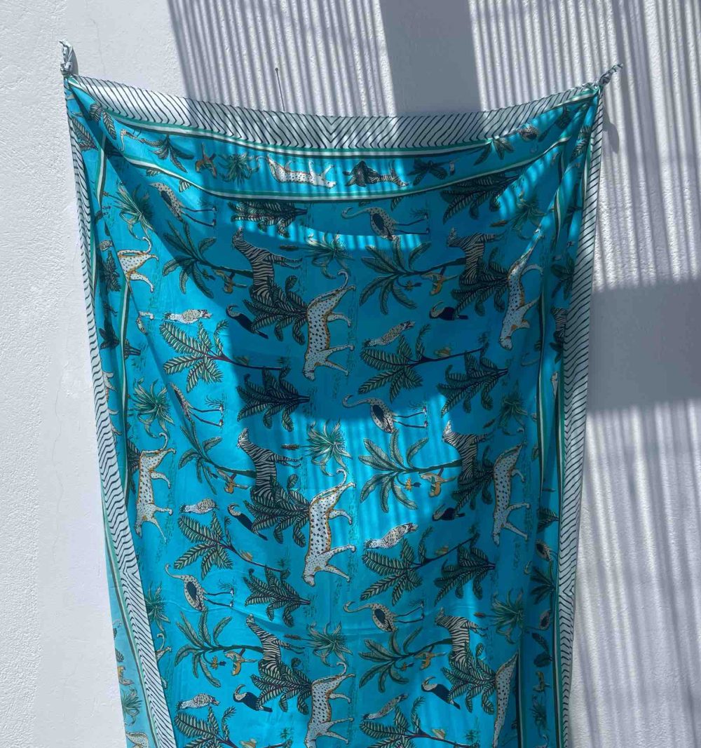 Cotton Pareo in Turquoise