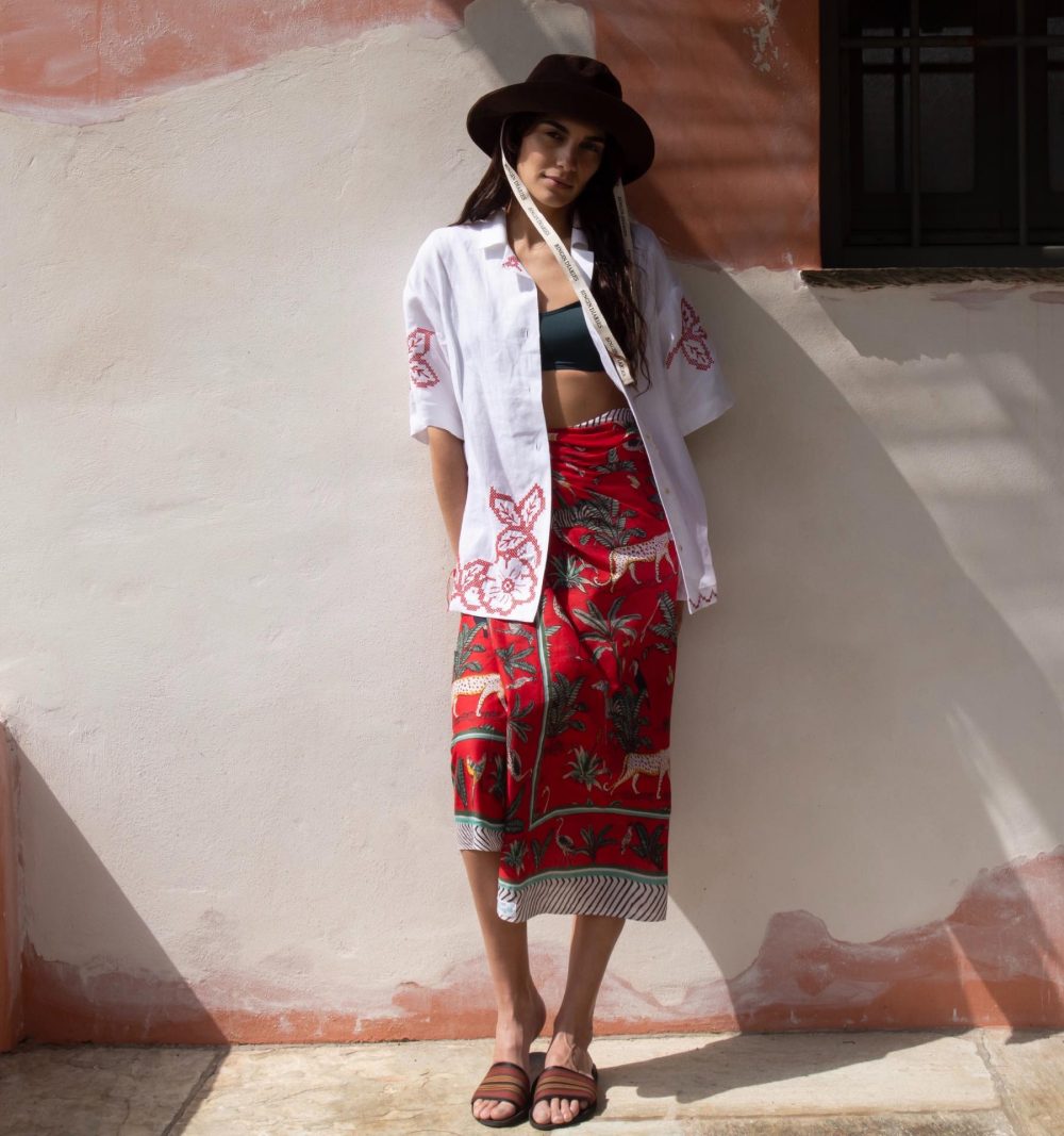 Cotton Pareo in Red