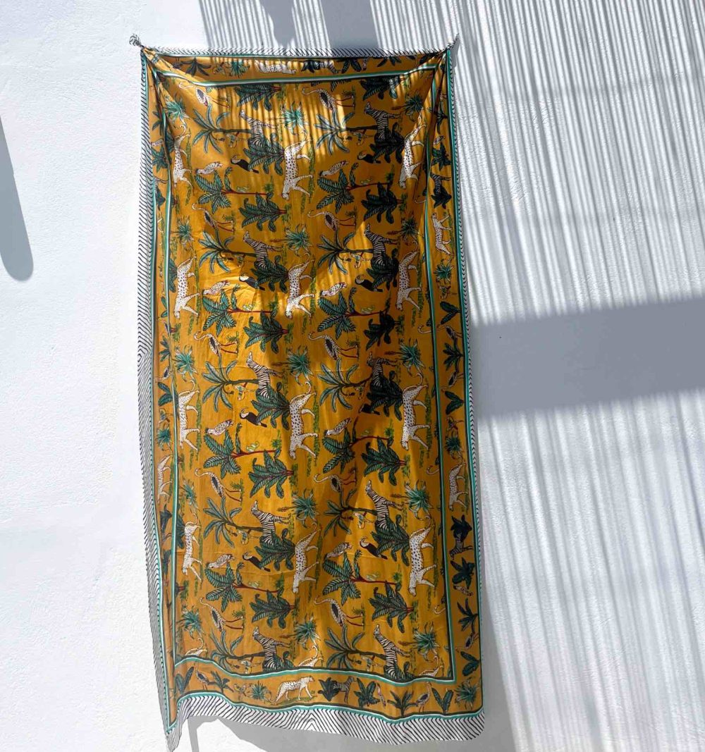 Cotton Pareo in Mustard yellow