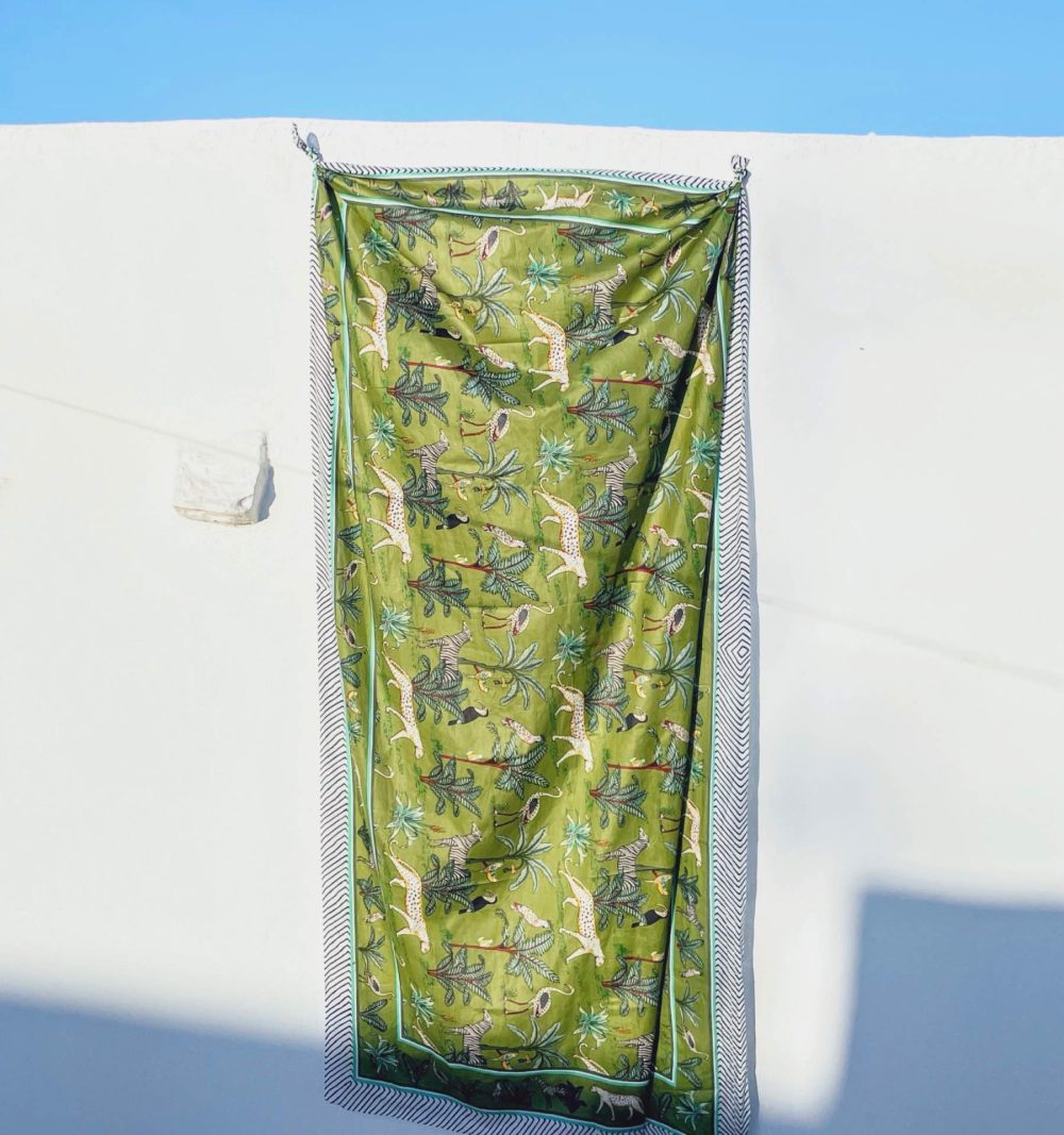 Cotton Pareo in Green - Image 2