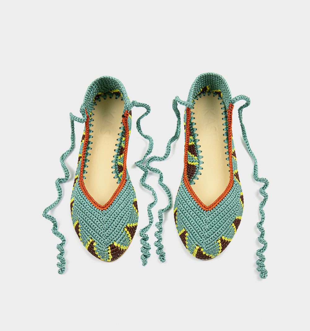 Ballerina High Shoes in Sage Green - Image 4