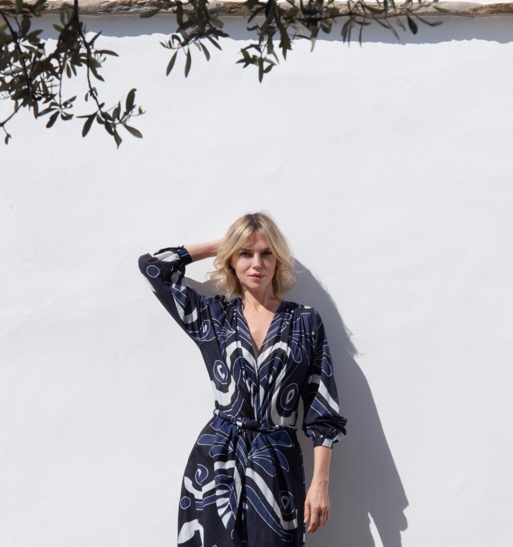 Long Dress in Navy Blue - Image 7