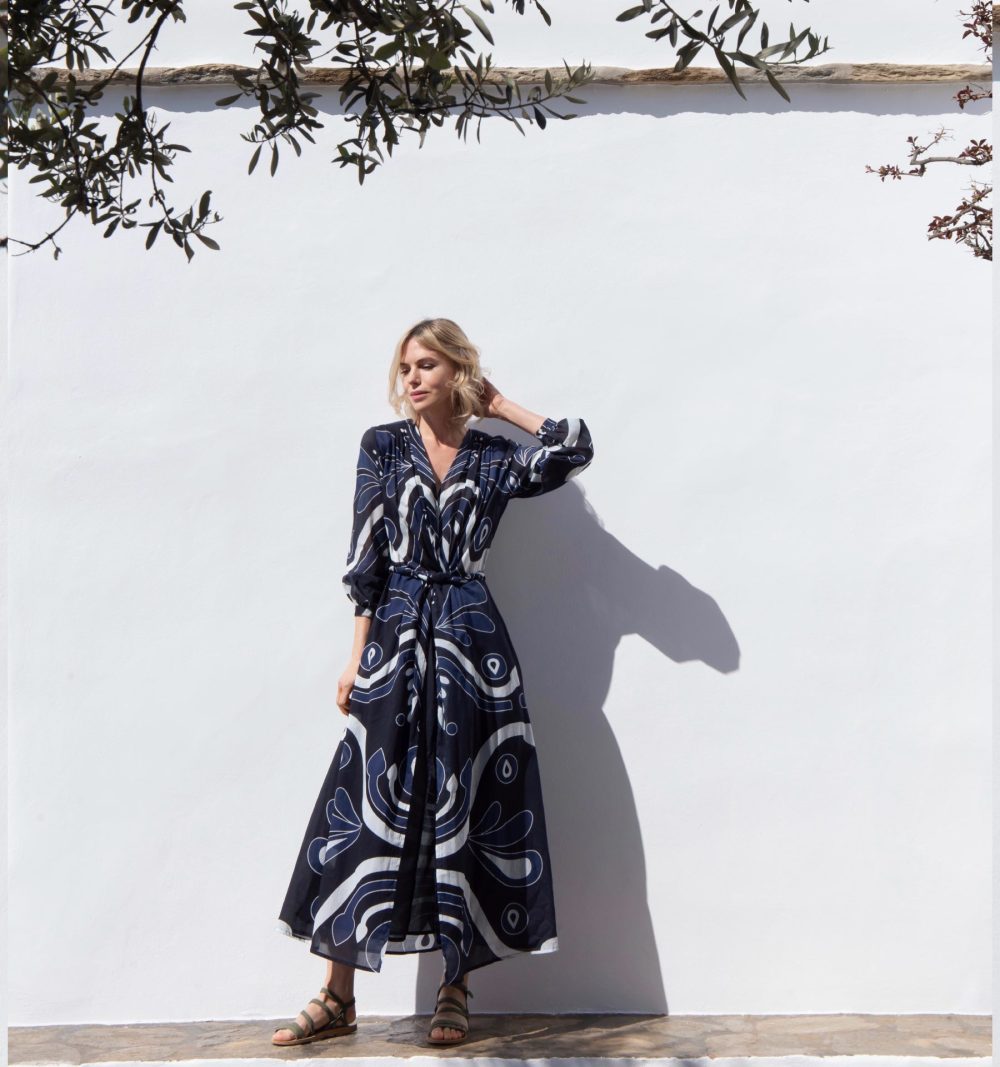 Long Dress in Navy Blue - Image 2