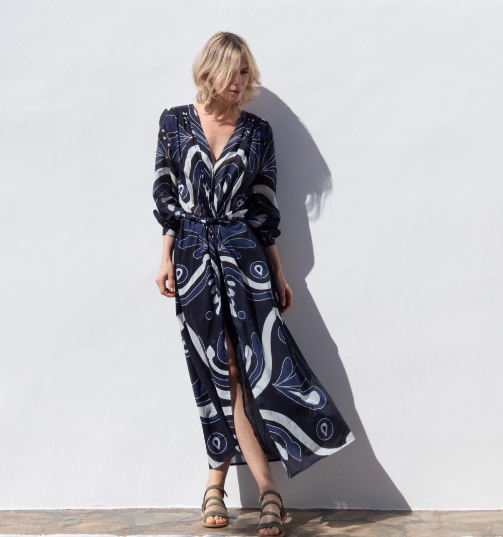 Long Dress in Navy Blue - Image 6