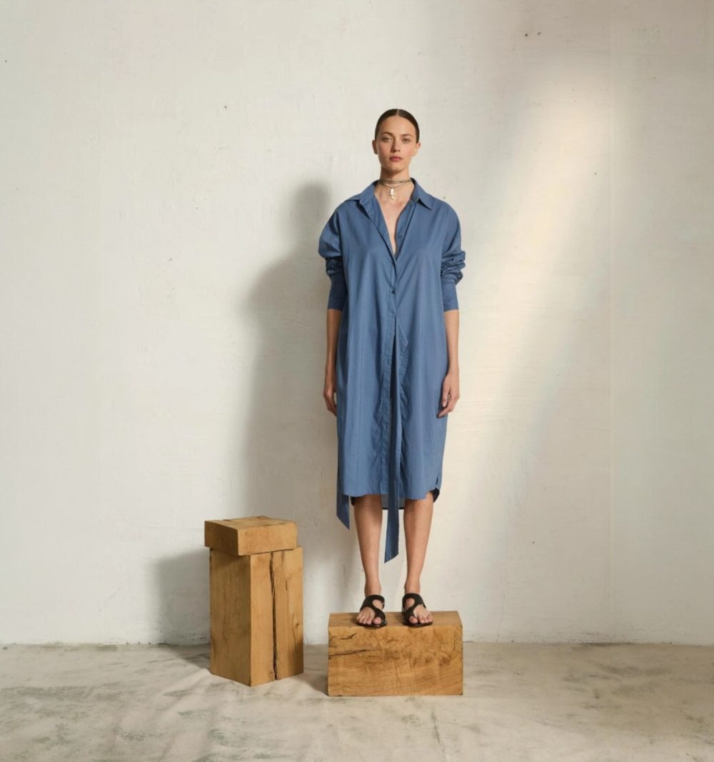 Cotton Shirt Dress - Image 2