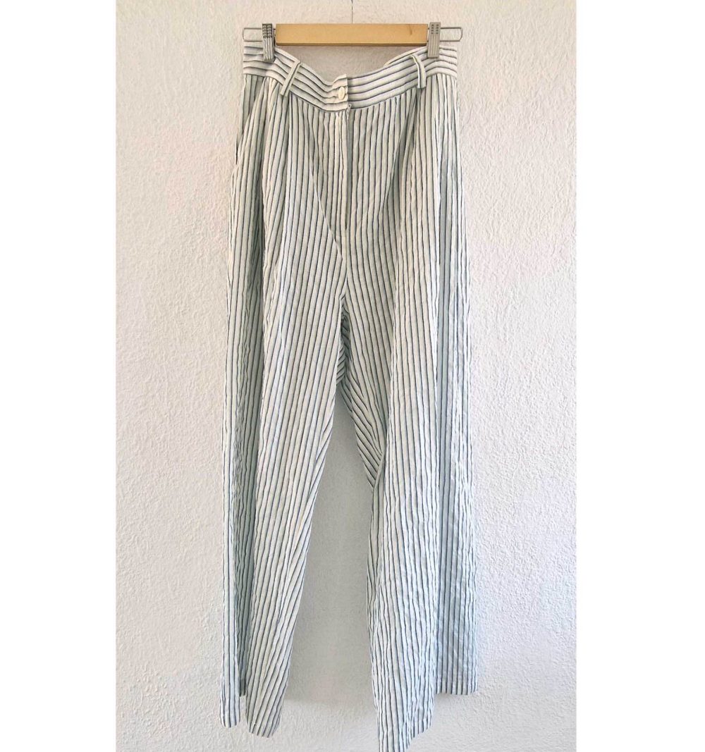 Lightweight Cotton Palazzo Pants in Blue - Image 6