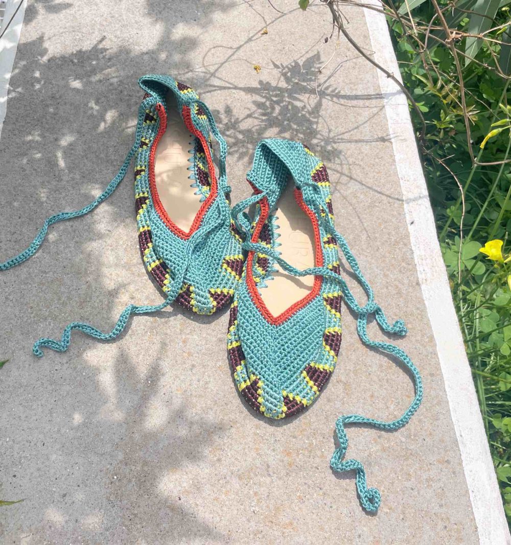 Ballerina High Shoes in Sage Green