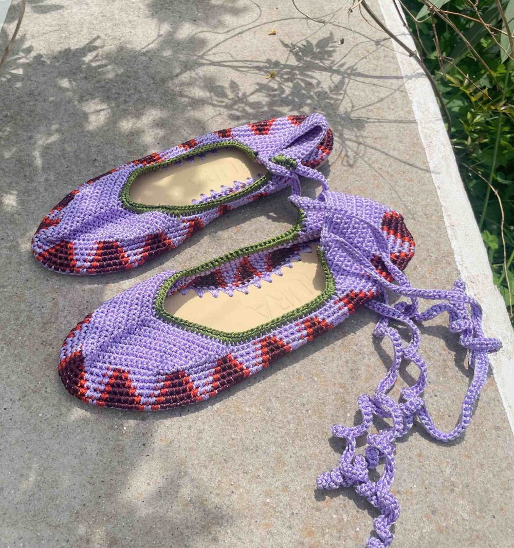 Ballerina High Shoes in Lavender VIiolet