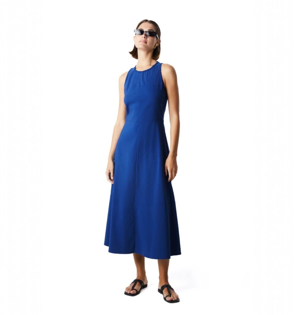 Kiohne Cobalt Blue Midi Dress