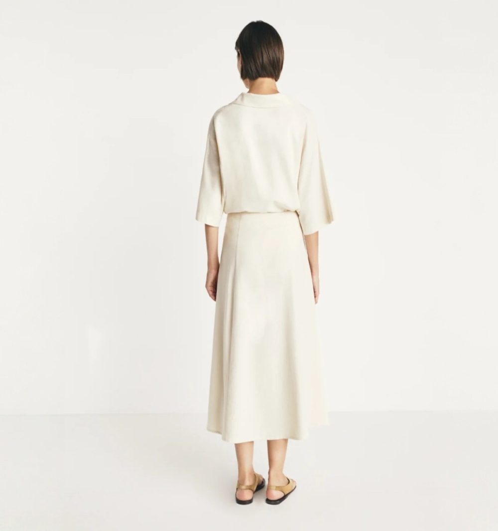Masscob Rustic Silk Off White Skirt - Image 4