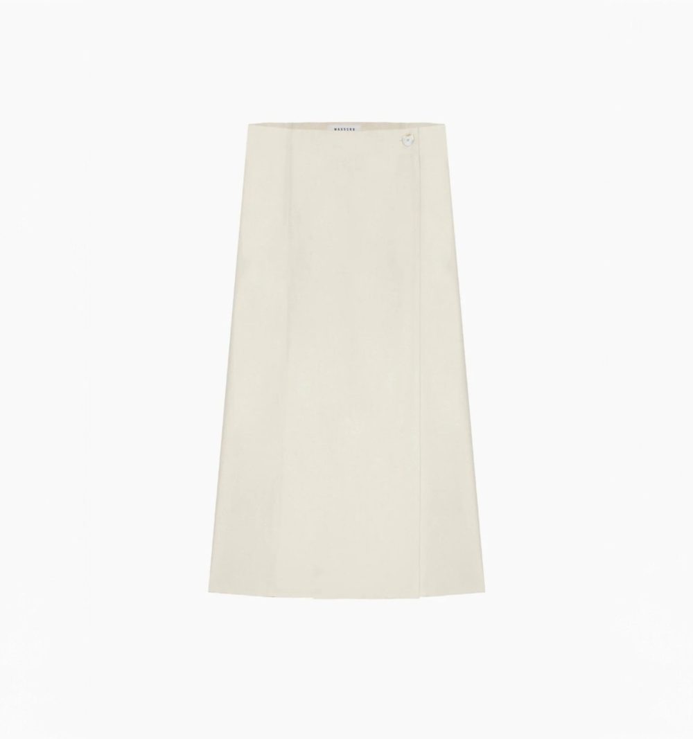 Masscob Rustic Silk Off White Skirt - Image 5