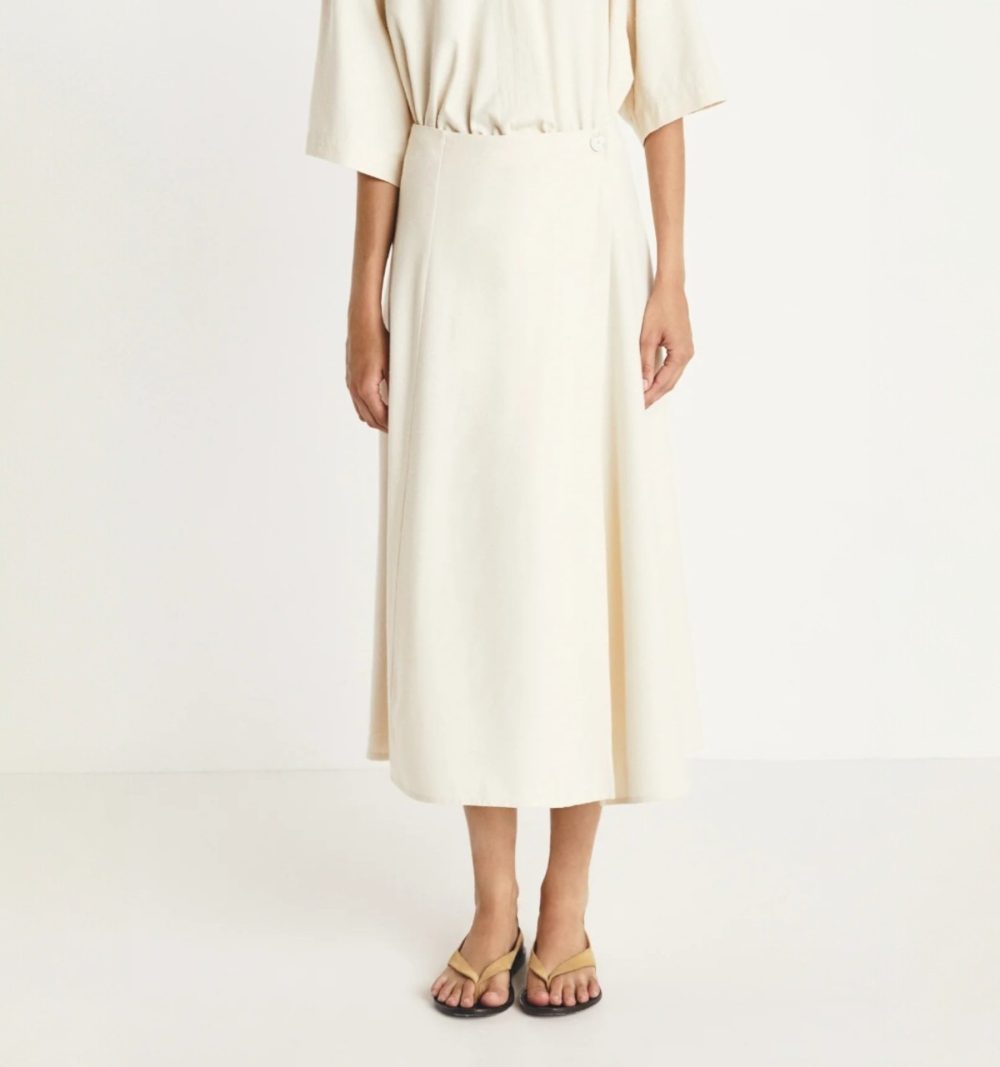 Masscob Rustic Silk Off White Skirt - Image 2