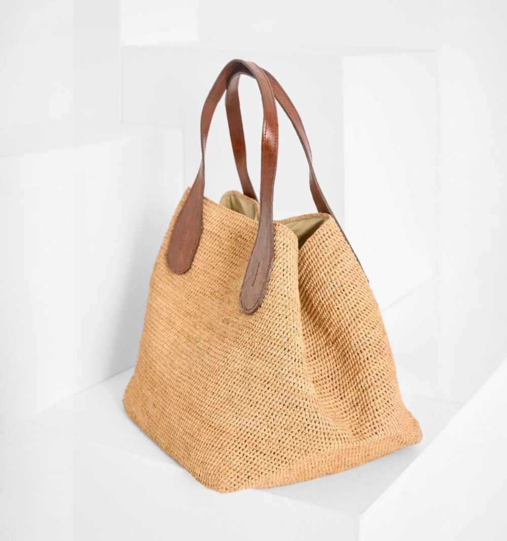 Ibeliv Raffia Tote Bag in Natural - Image 2