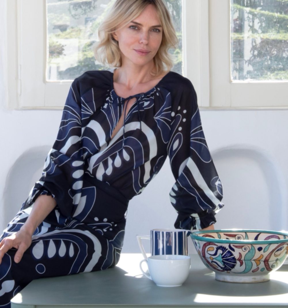 Cotton Blouse in Blue - Image 3