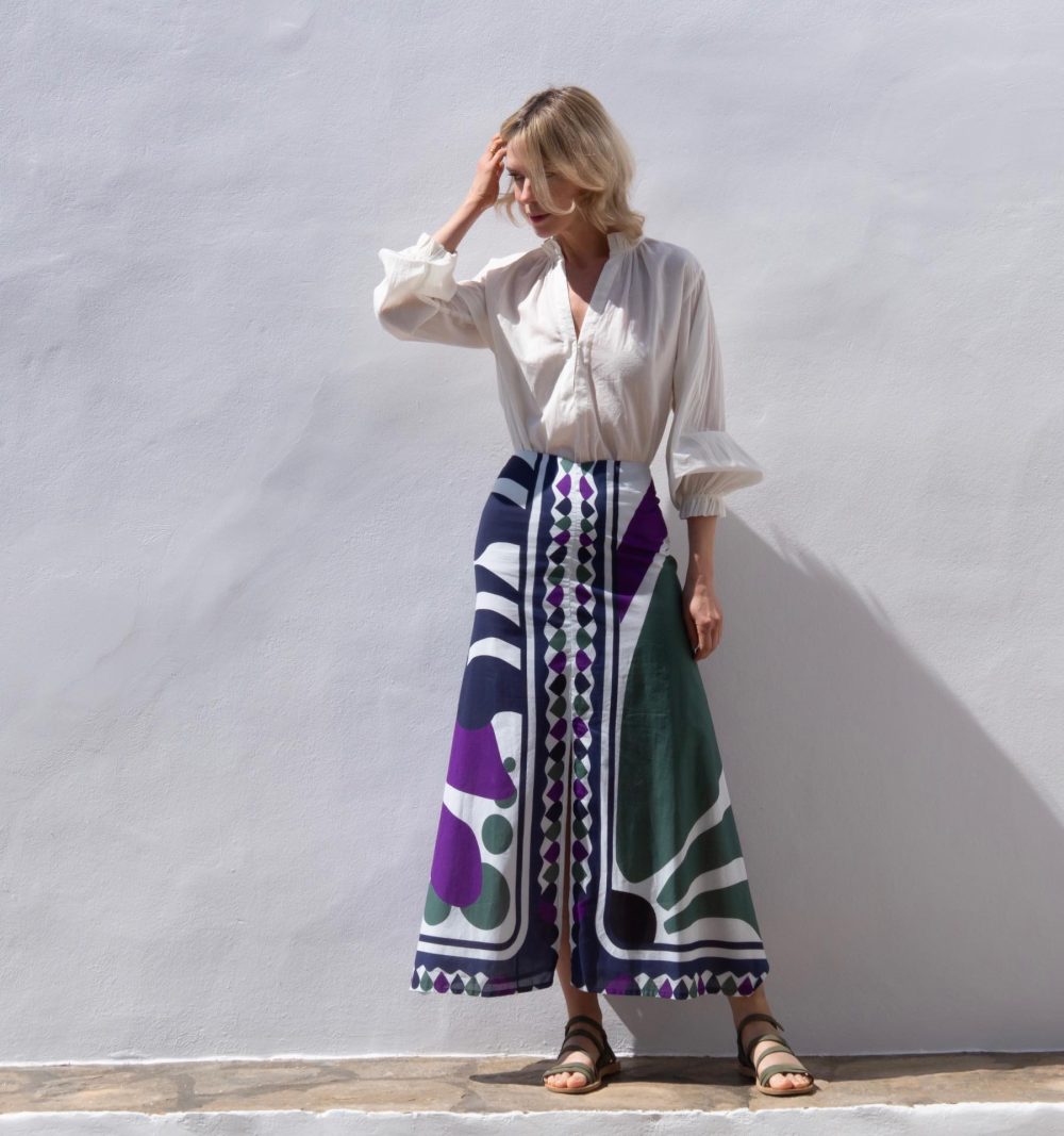 Cotton Blouse in Off White - Image 5