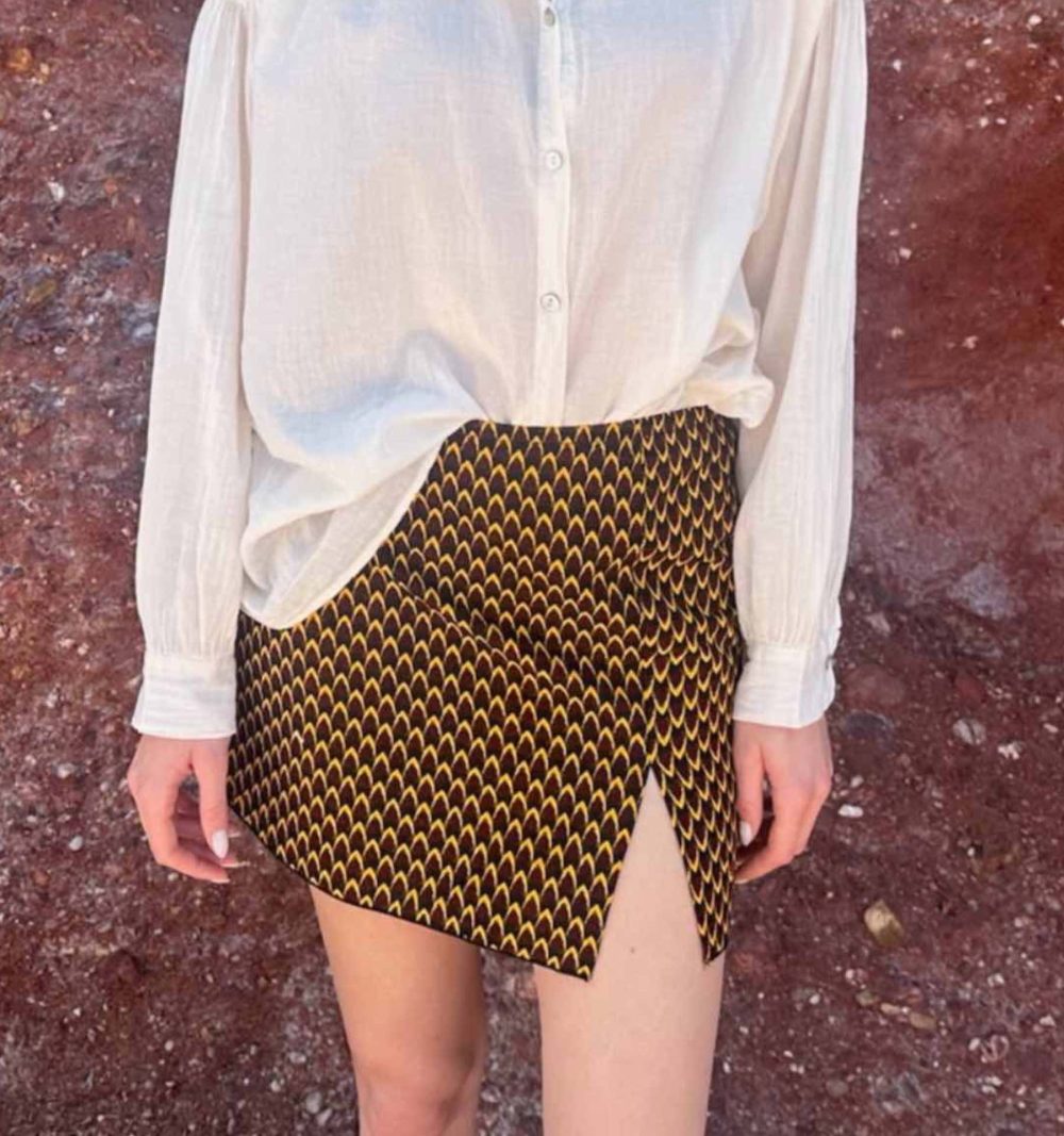 Mini Cotton Skirt – African Print - Image 2