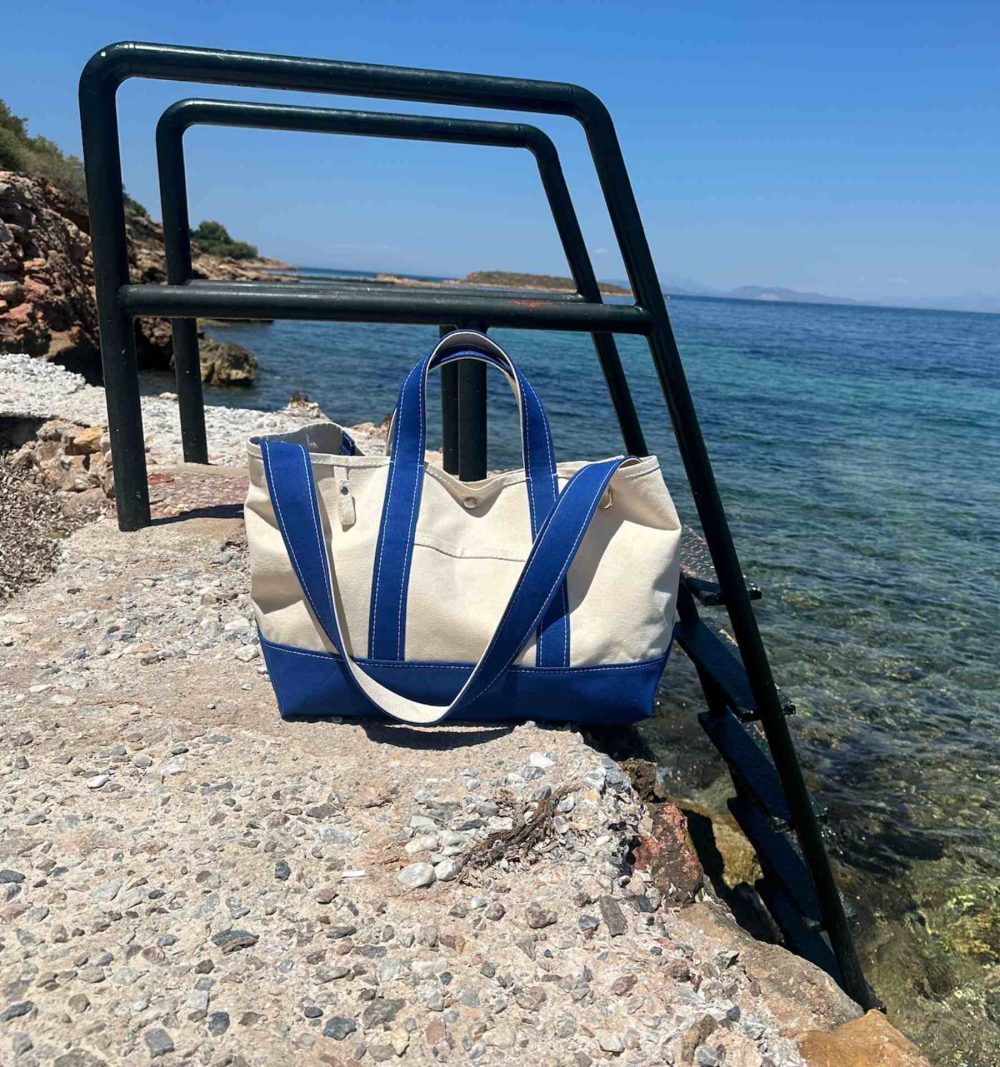 Canvas Tote Bag in Blue