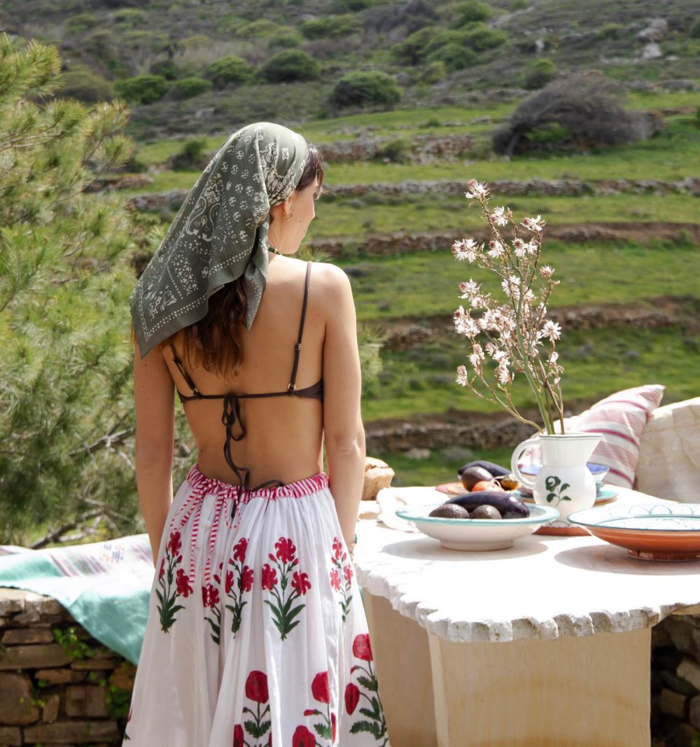 Block-Print Cotton Skirt - Image 4