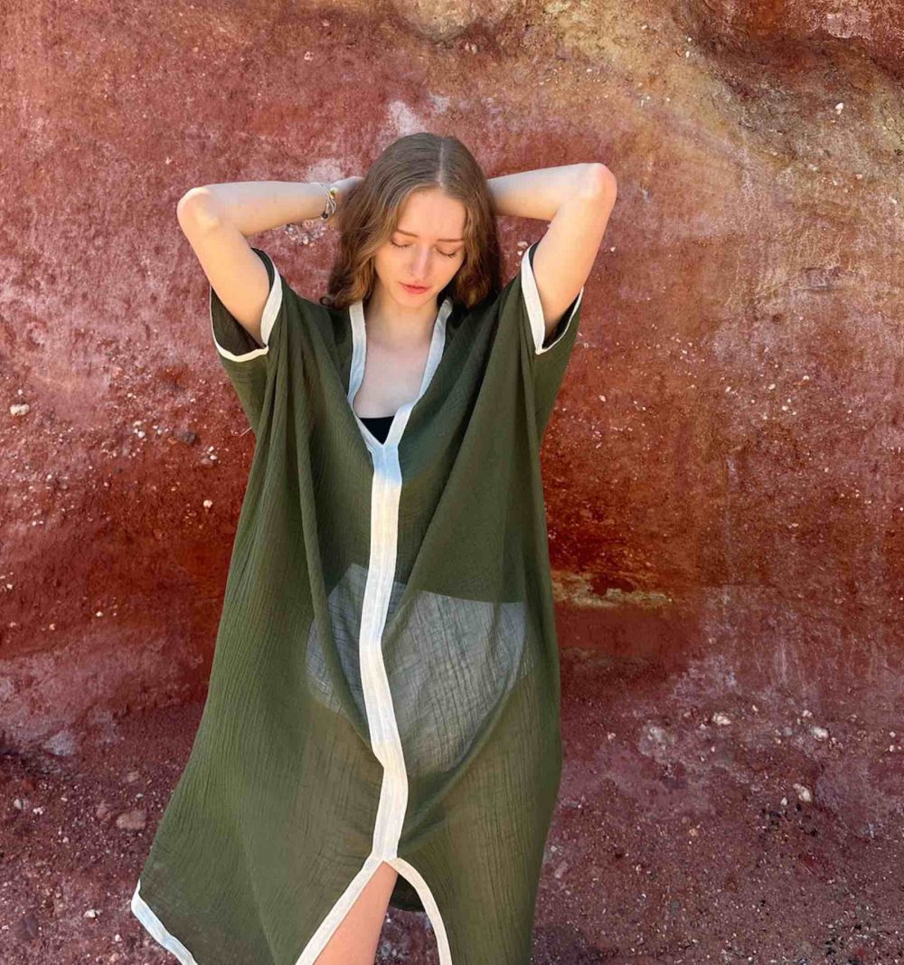 Long Cotton Kaftan - Image 3