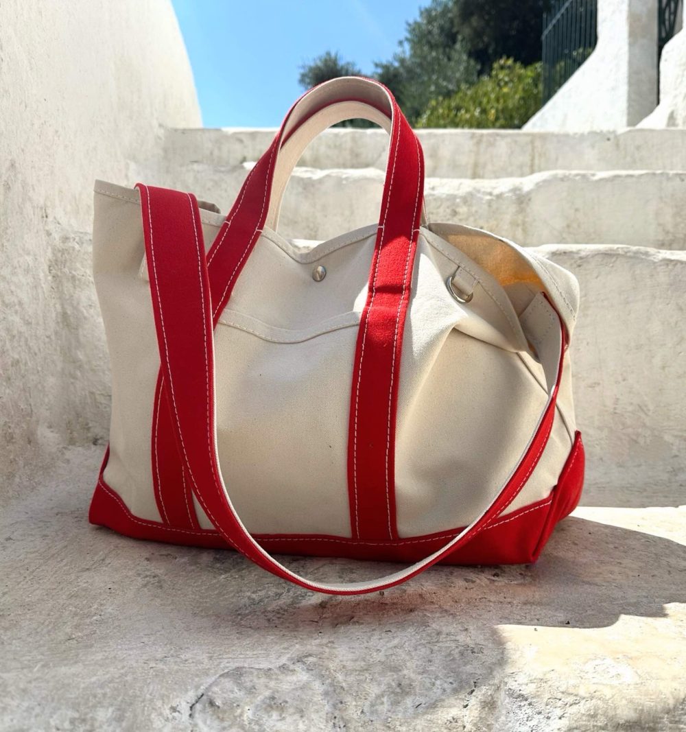 Canvas Tote Bag in Red