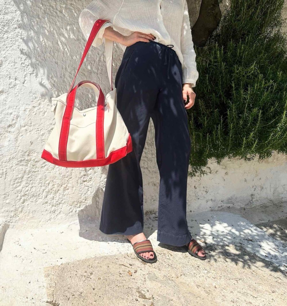 Canvas Tote Bag in Red - Image 2