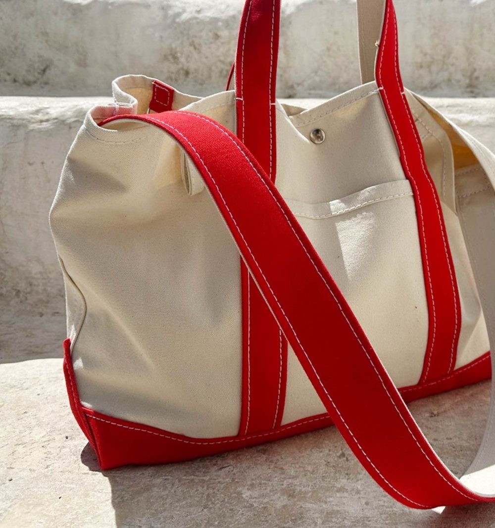 Canvas Tote Bag in Red - Image 4
