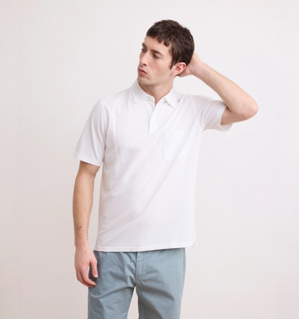 Hartford White Polo Shirt - Image 2