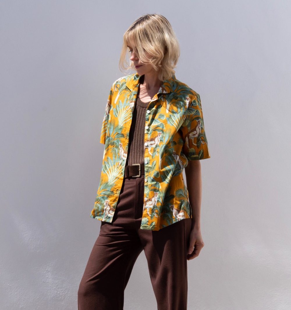 Printed Cotton Boyfriend Shirt - Image 3