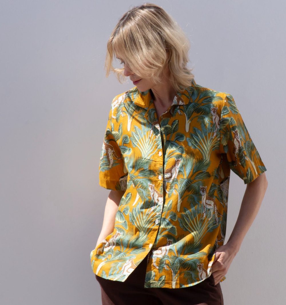 Printed Cotton Boyfriend Shirt - Image 4