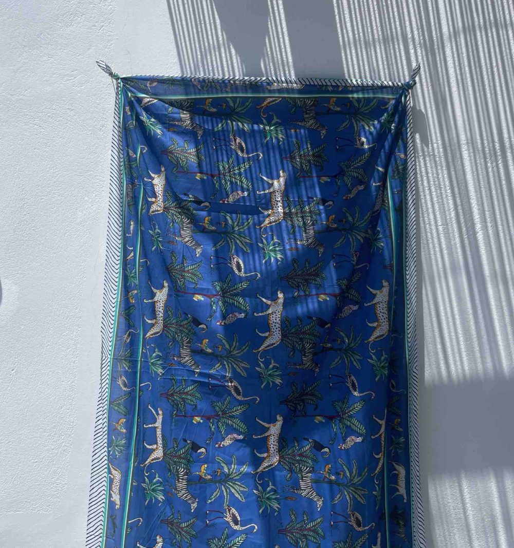 Cotton Pareo in Blue