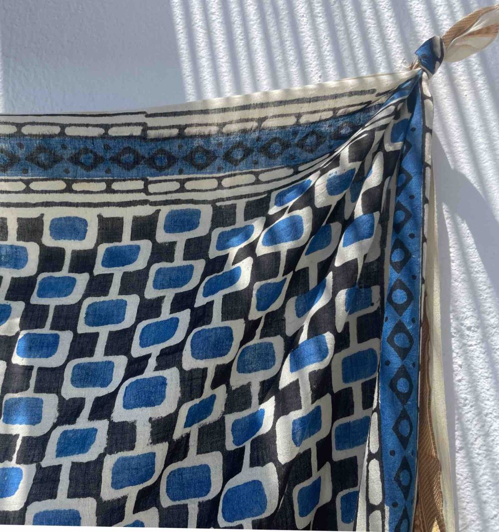 Cotton Pareo in Blue - Image 2
