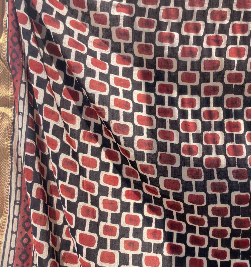 Cotton Pareo in Burgundy - Image 2