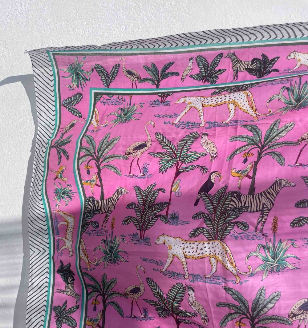 Cotton Pareo in Pink - Image 2