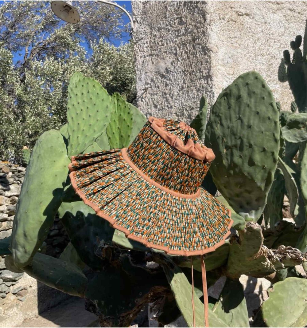 Capri Hat in Multi Green