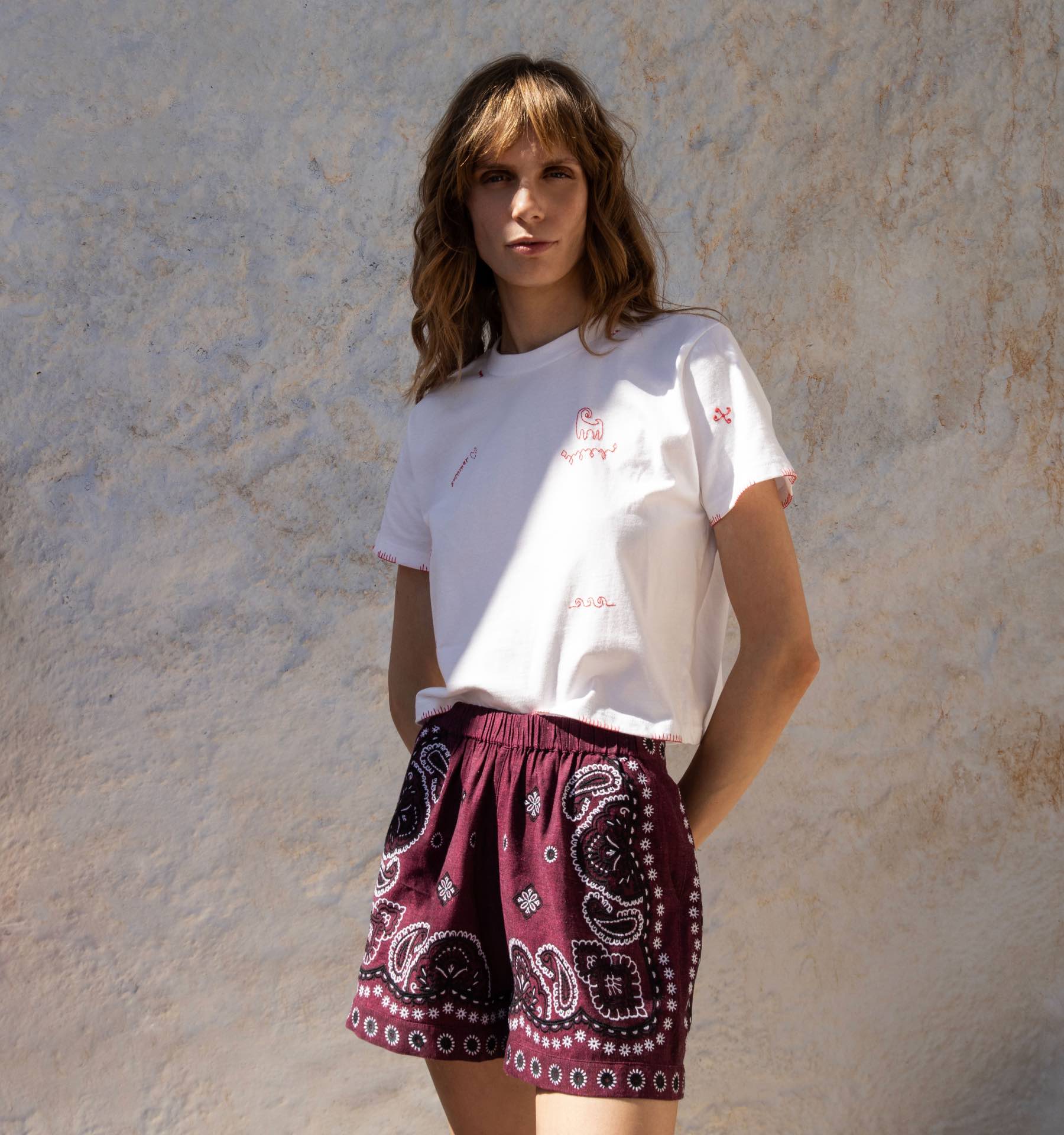 Bandana Embroidery Shorts - Image 2