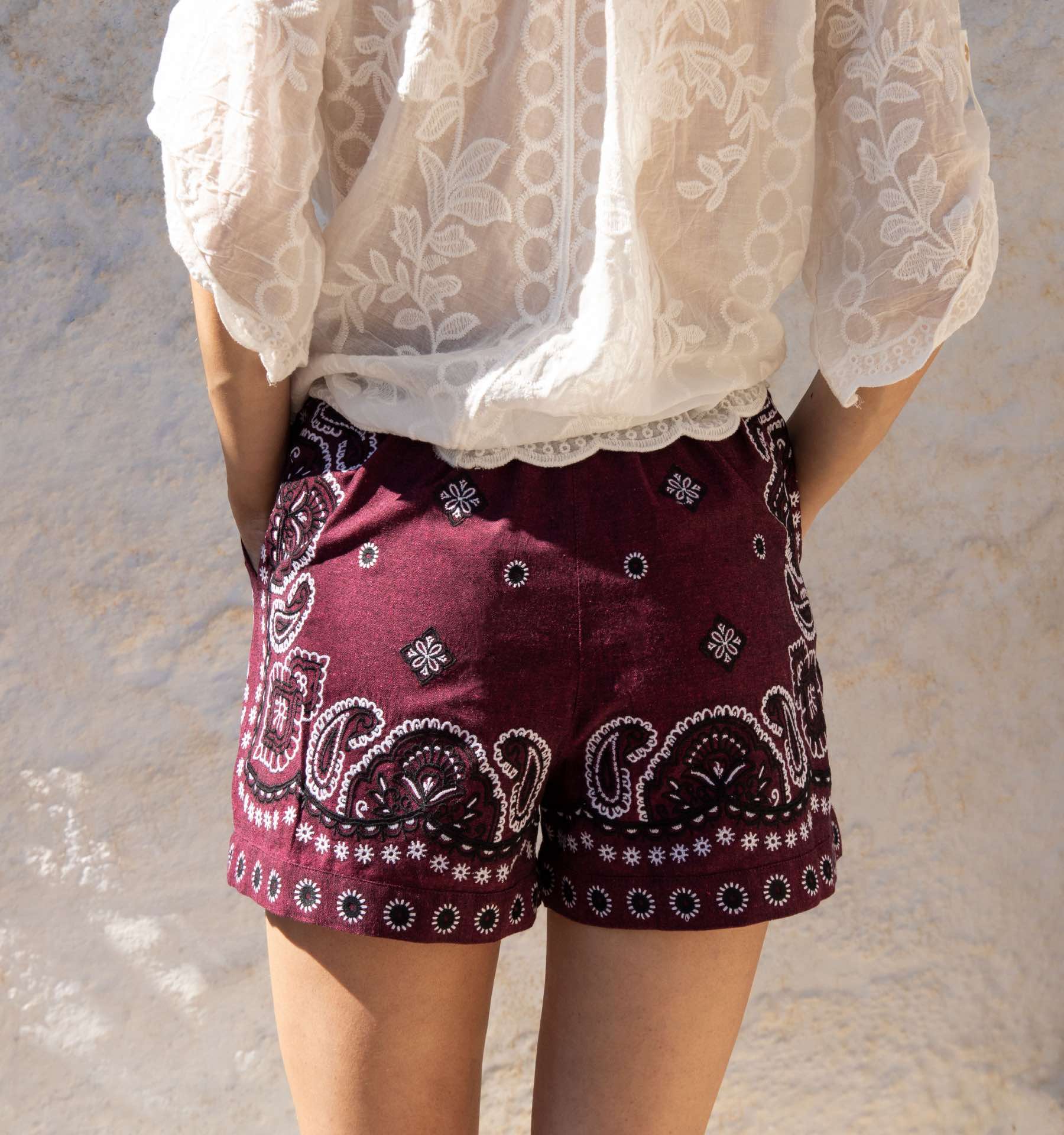 Bandana Embroidery Shorts - Image 5