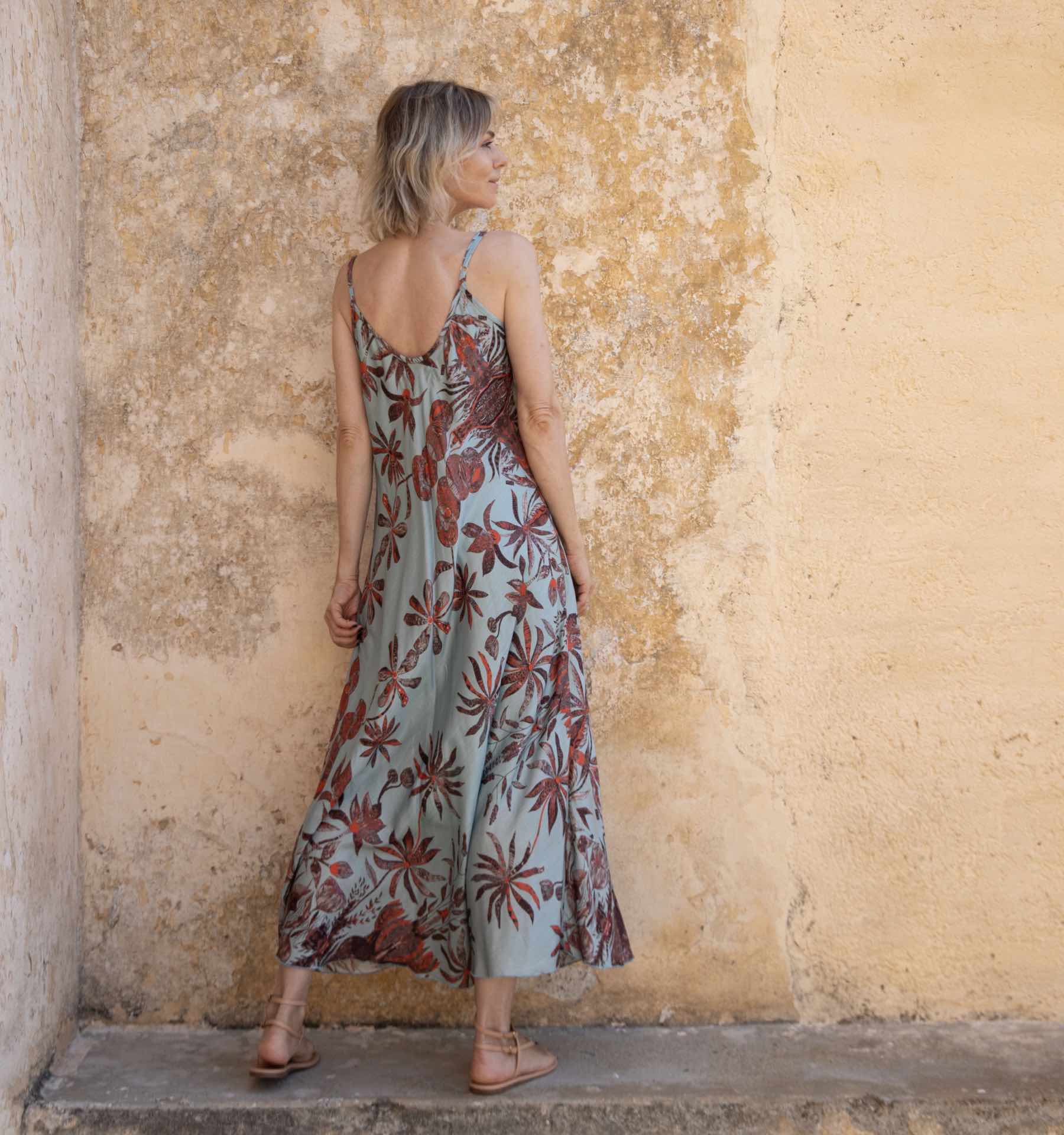 Botanical Print Slip Dress - Image 2