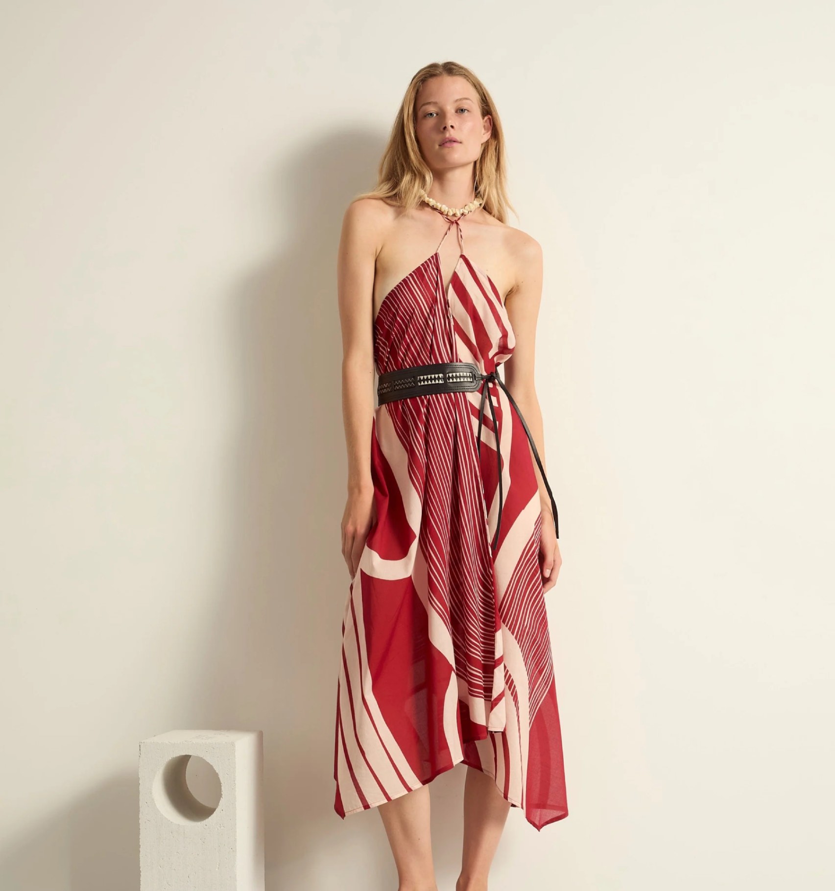 Cotton Sun Dress in Red - Image 5