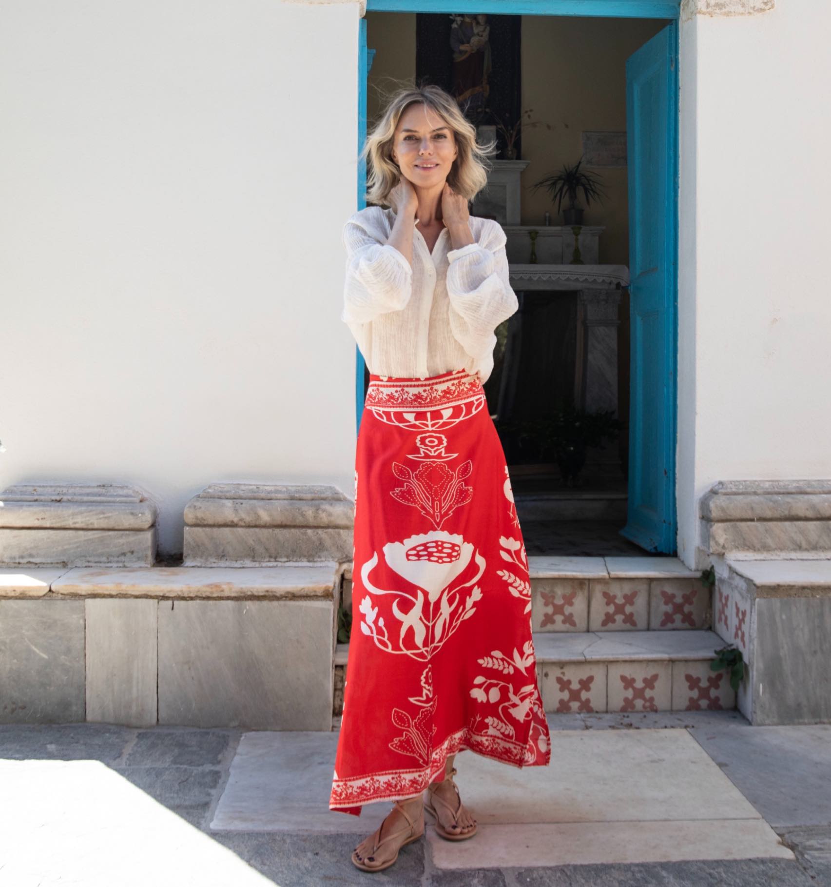 Silk Cotton Maxi Skirt - Image 3