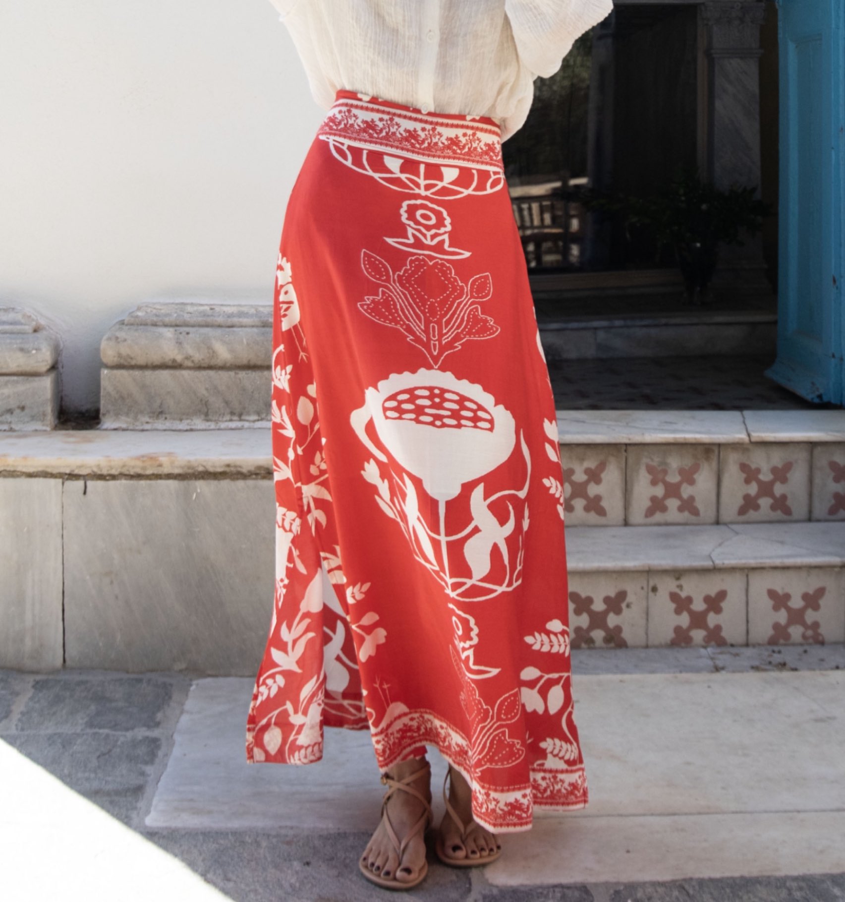 Silk Cotton Maxi Skirt - Image 2