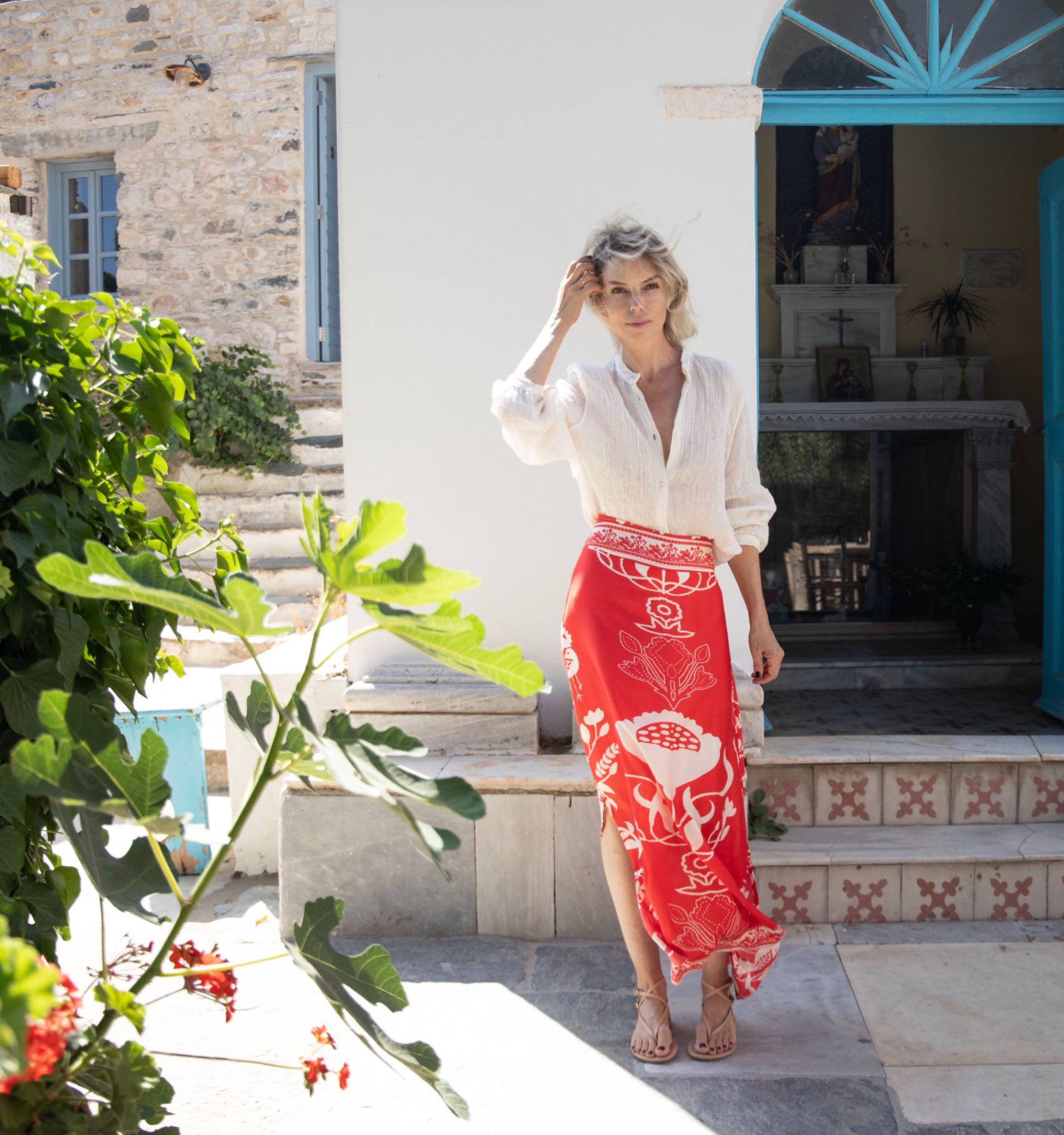 Silk Cotton Maxi Skirt